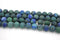 Matte Azurite Gemstone Beads, 10mm, Round
